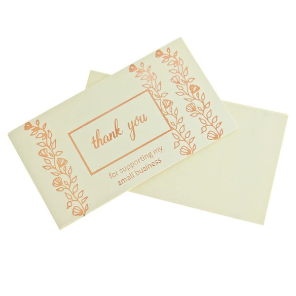 50 cartes de visite de remerciement - "Merci de soutenir ma petite entreprise" - TL179
