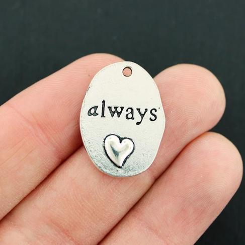 6 breloques toujours argentées antiques - SC3056