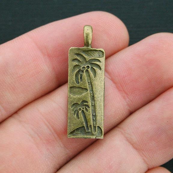 6 Beach Antique Bronze Tone Charms - BC1101