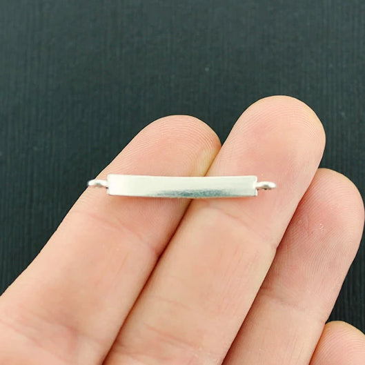 6 Believe in Yourself Connector Antique Silver Tone Charms - SC1627