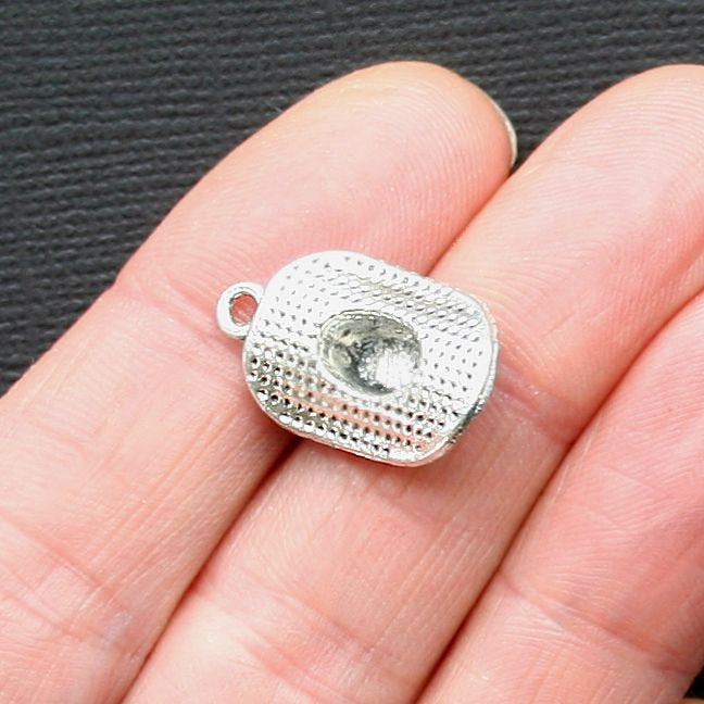 6 breloques de ton argent antique chapeau de cowboy - SC3091