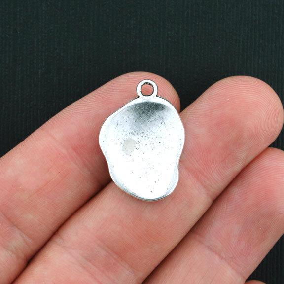 6 Fingerprint Antique Silver Tone Charms - SC3735