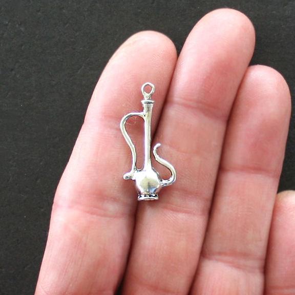 6 Hookah Antique Silver Tone Charms 3D - SC1552