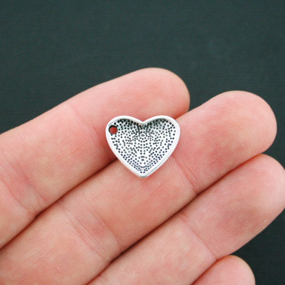 6 I Love You Antique Silver Tone Charms - SC4743