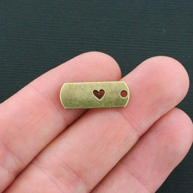 6 charmes de ton bronze antique Love - BC770