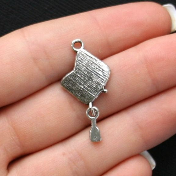 6 Manicure Set Antique Silver Tone Charms - SC1027