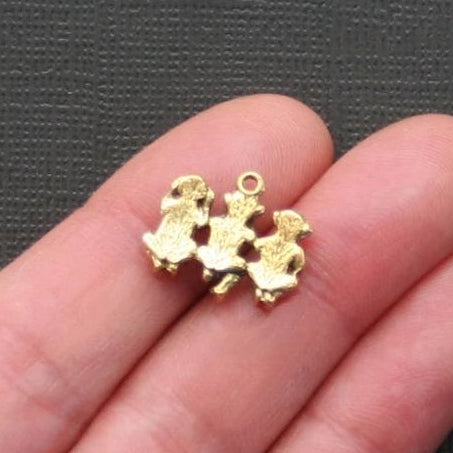 6 Monkey Gold Tone Charms - GC144