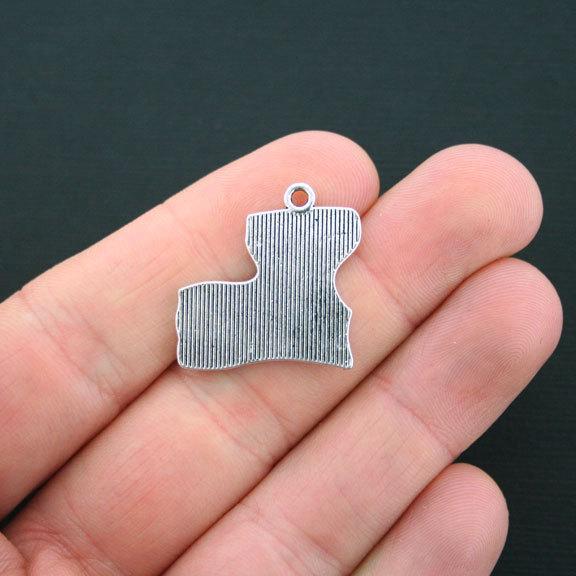 6 New Orleans Antique Silver Tone Charms - SC953