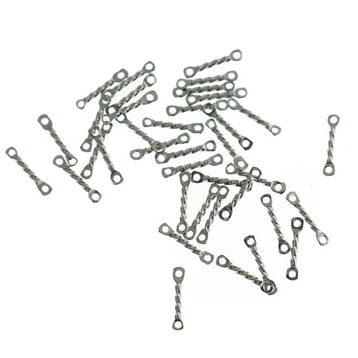 6 Twist Connector Stainless Steel Charms - SSP451