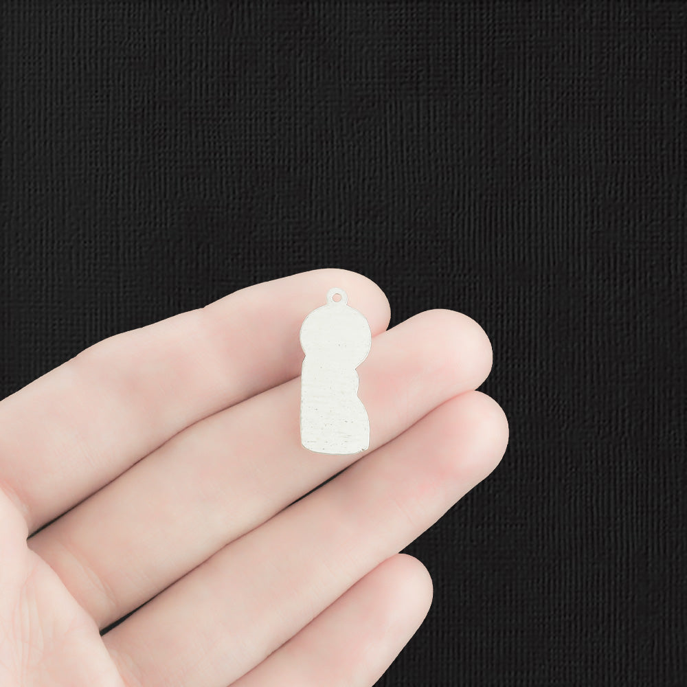 6 Virgin Mary and Jesus Antique Silver Tone Charms - SC314