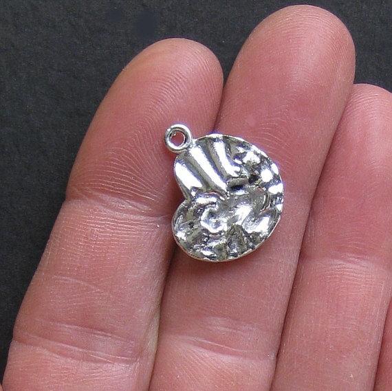6 Frog on a Lily Pad Antique Silver Tone Charms - SC193