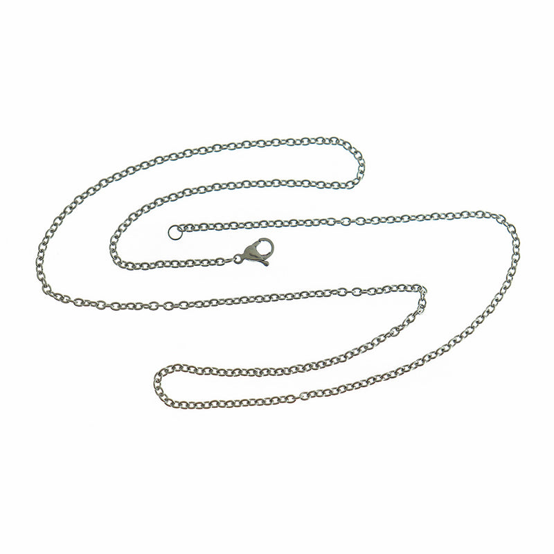 Stainless Steel Cable Chain Necklace 23" - 3mm - 1 Necklace - N313