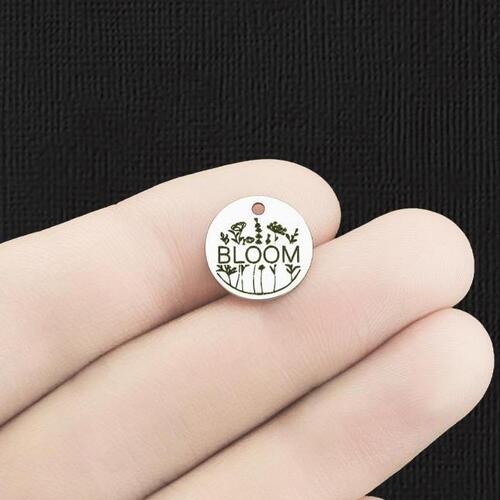 Bloom Stainless Steel 13mm Round Charms - BFS007-6094