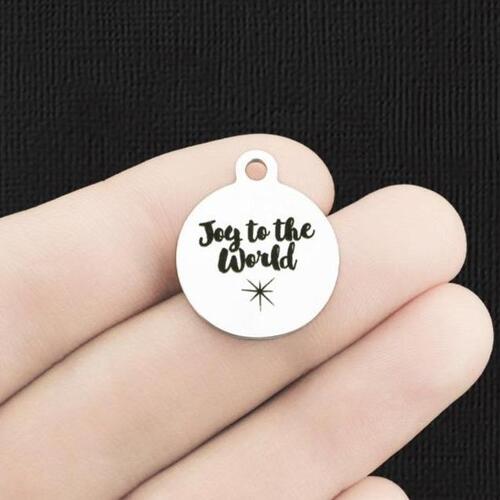Joy to the World Stainless Steel Charms - BFS001-6140