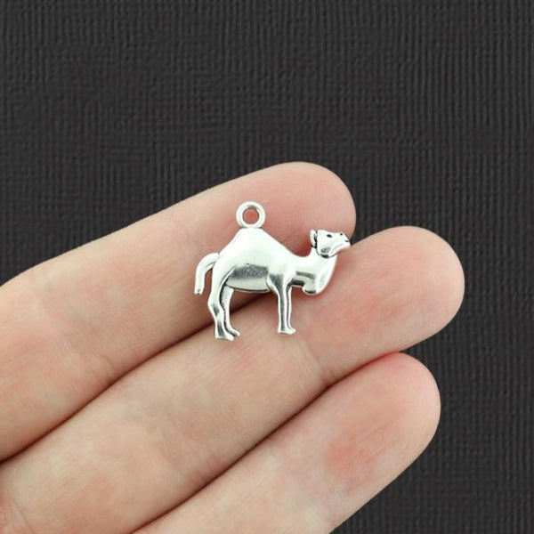BULK 50 Camel Antique Silver Tone Charms 2 Sided - SC5854