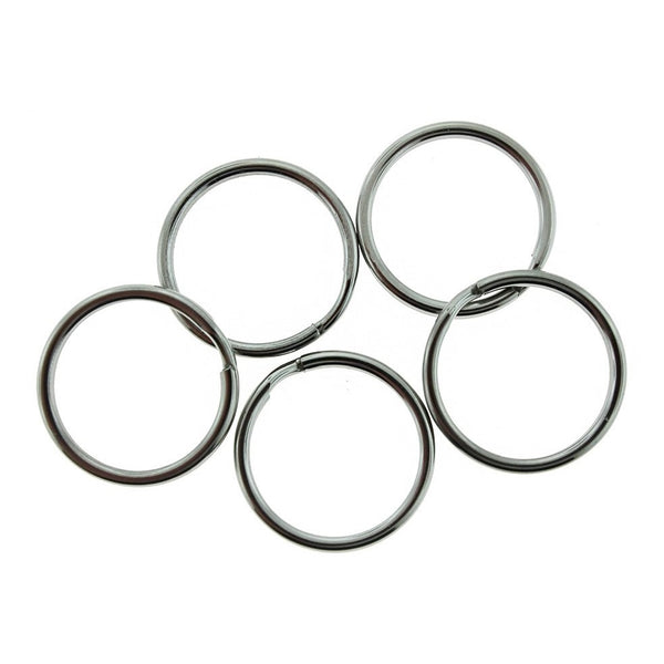 Porte-clés en acier inoxydable - 22 mm - 4 pièces - FD814