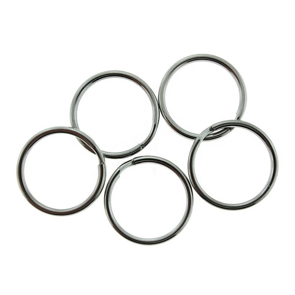 Stainless Steel Key Rings - 22mm - 4 Pieces - FD814