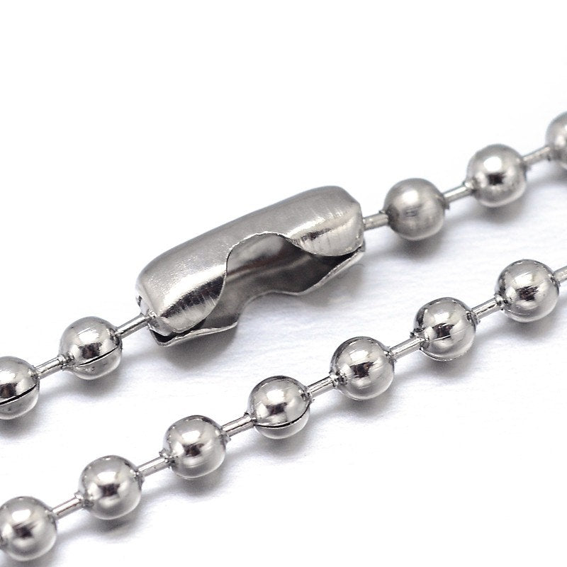 Stainless Steel Ball Chain Necklaces 18" - 1.5mm - 5 Necklaces - N218