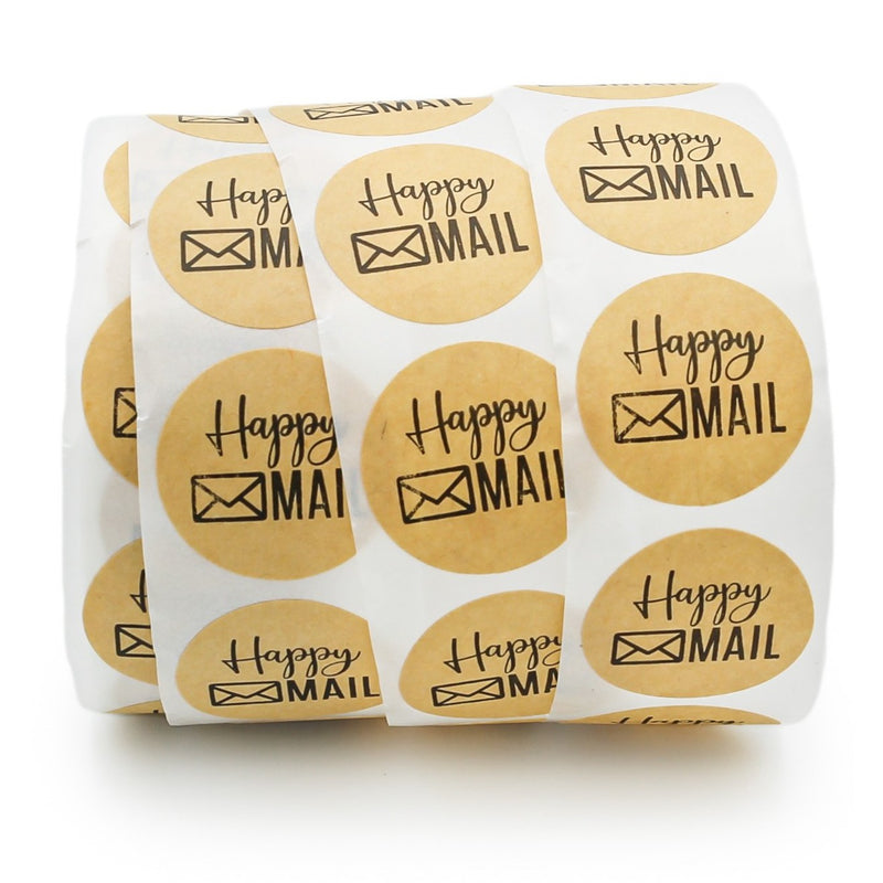 100 Happy Mail Self-Adhesive Paper Gift Tags - TL138