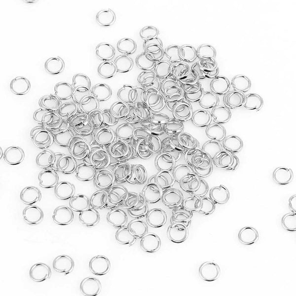 Antique Silver Tone Jump Rings 3mm x 0.6mm - Open 23 Gauge - 500 Rings - J182