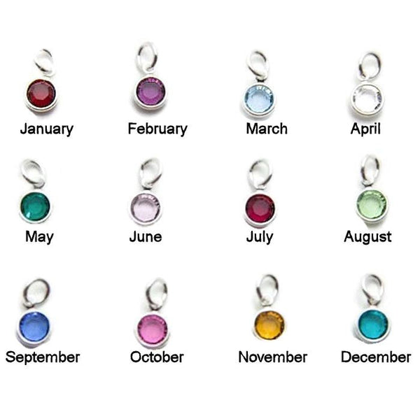 10 pierres de naissance en cristal Choisissez votre mois Cristaux de 6 mm avec anneaux de jonction - MT286MONTH