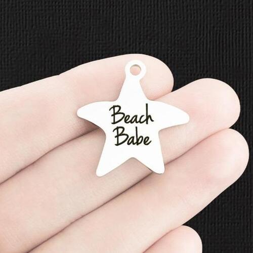 Beach Babe Stainless Steel Starfish Charms - BFS019-6346
