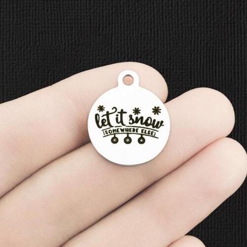 Let it snow Stainless Steel Charms - (somewhere else) - BFS001-6433