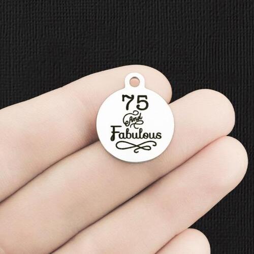 75 and Fabulous Stainless Steel Charms - BFS001-6456