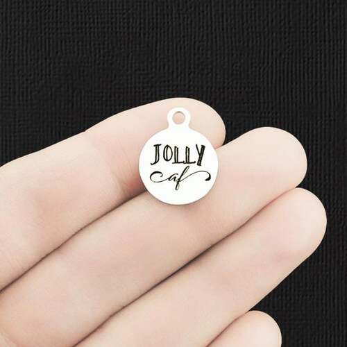 Jolly AF Stainless Steel Small Round Charms - BFS002-6593