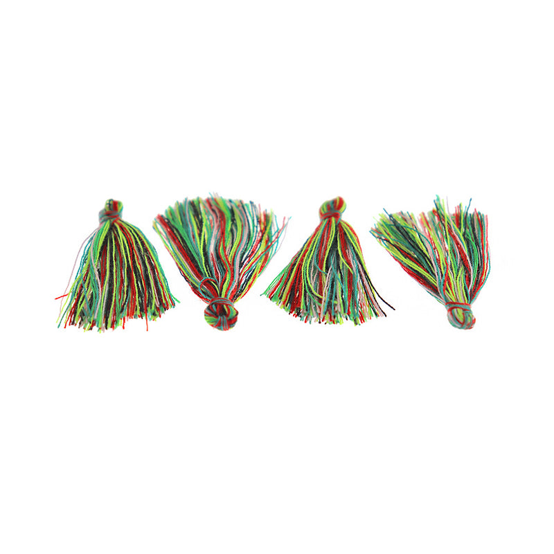 Cotton Tassels - Neon Rainbow - 8 Pieces - Z173