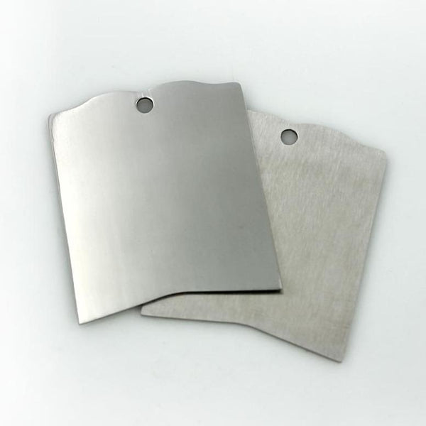 Book Stamping Blank - Stainless Steel - 40mm x 35mm - 10 Tags - MT276