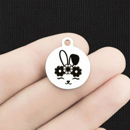 Bunny Stainless Steel Charms - BFS001-6683
