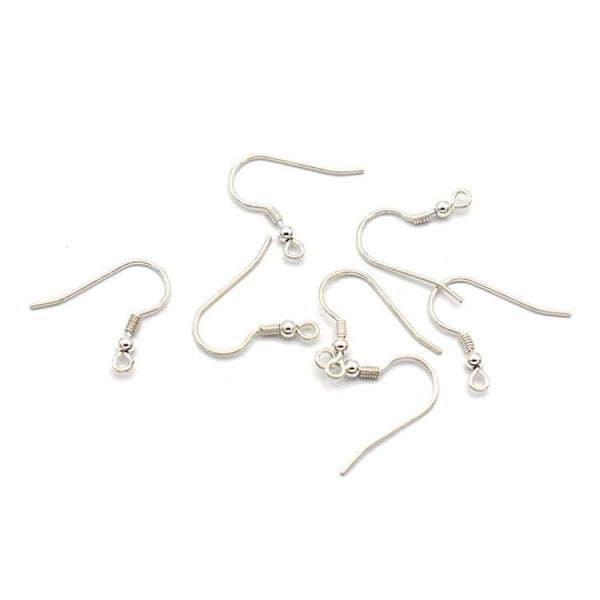 Boucles d'oreilles en argent sterling - Crochets de style français - 14,5 mm x 15 mm - 2 pièces 1 paire - ST017
