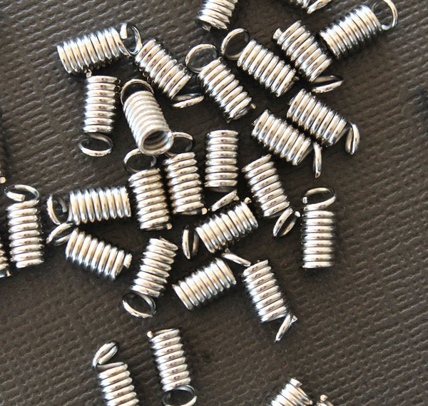 Embouts de bobine argentés - 9 mm x 4 mm - 200 pièces - FD006