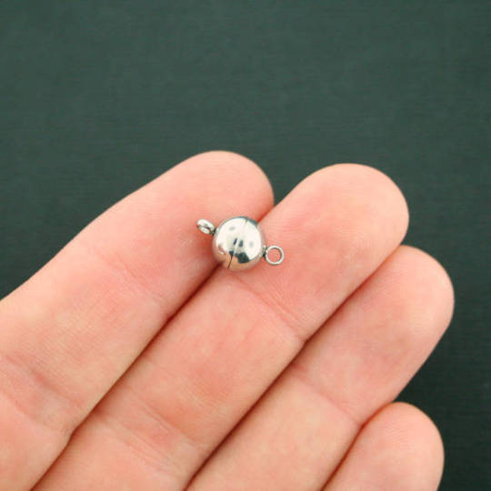 Fermoir Aimanté Acier Inoxydable 12mm x 8mm - 1 Fermoirs 2 Pièces - FD518