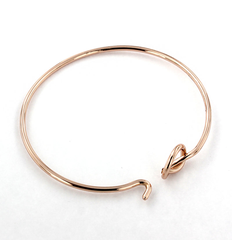 Bracelet jonc à crochet ton or rose - 60 mm - 1 jonc - N418