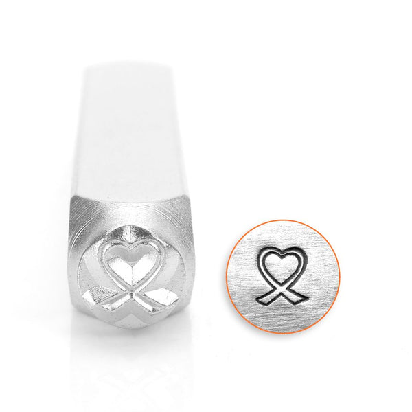 SALE Heart Awareness Ribbon Steel Stamping Tool - 6mm - ImpressArt - 40% OFF! - AA217
