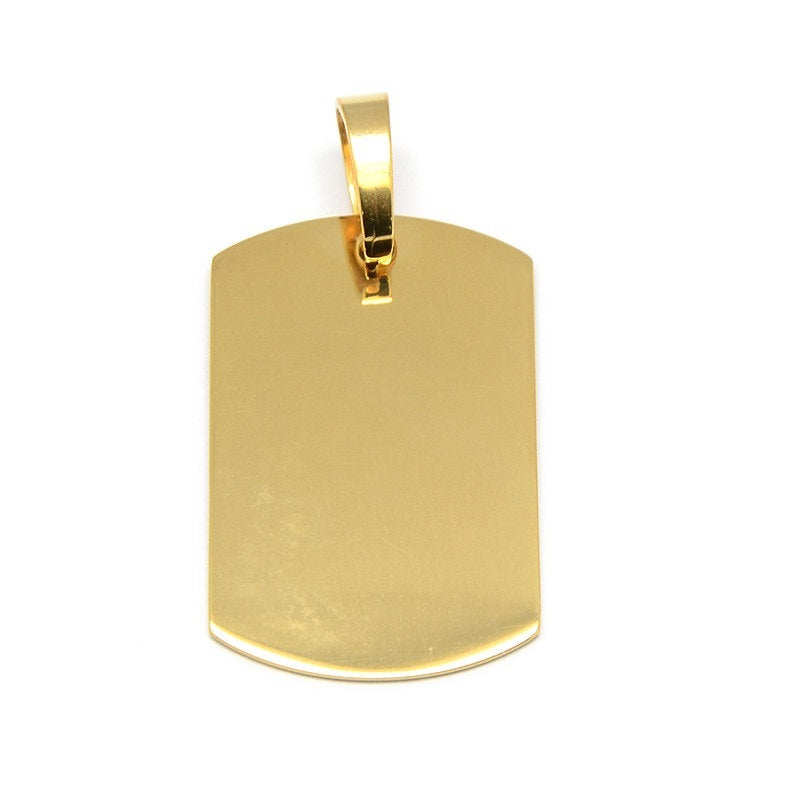 SALE Dog Tag Stamping Blank - Gold Stainless Steel - 44mm x 27mm - 1 Tag - MT259