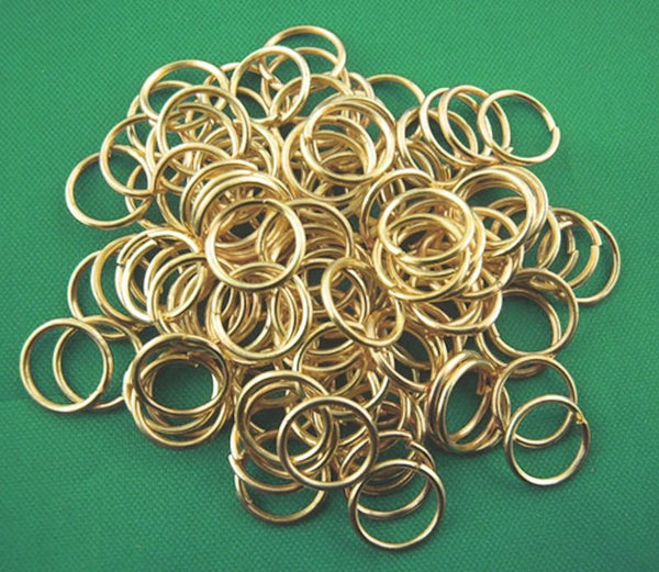 Gold Tone Jump Rings 6mm x 1mm - Open 18 Gauge - 250 Rings - J032A