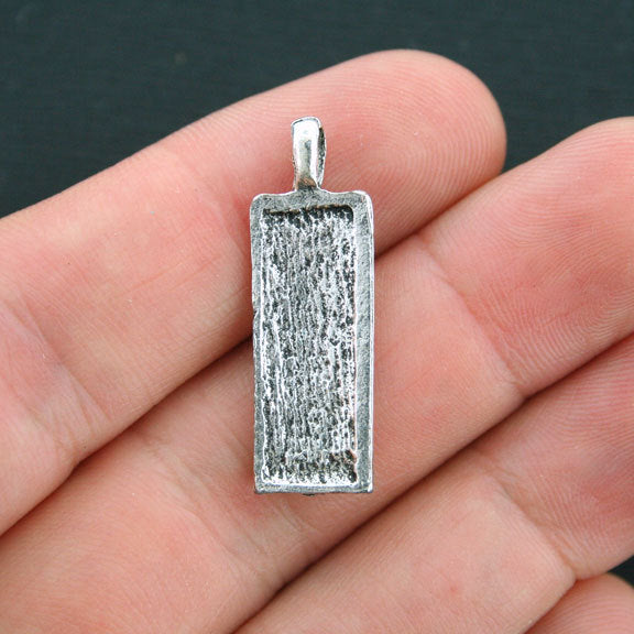 4 Palm Tree Antique Silver Tone Charms - SC3999