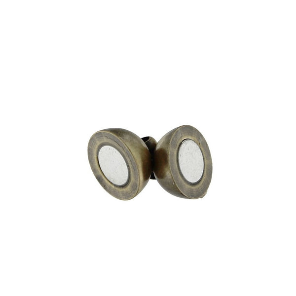 Antique Bronze Tone Magnetic Clasps - 15mm x 10mm - 1 Clasp 2 Pieces - FD784