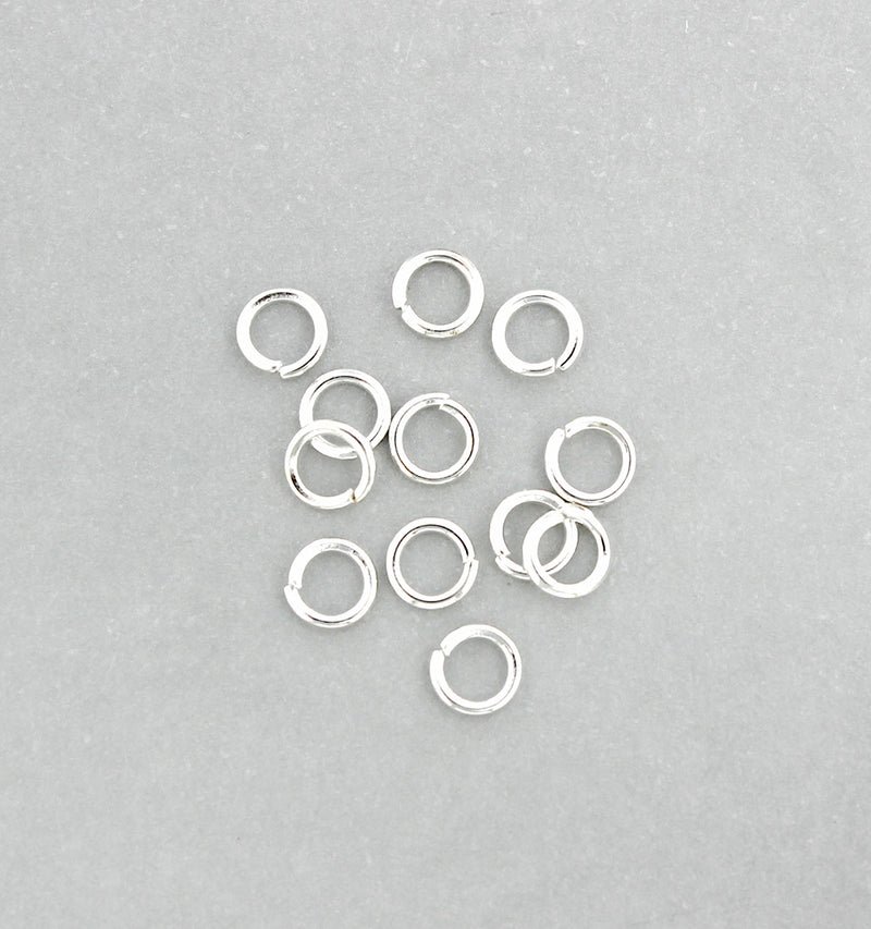Anneaux argentés 4 mm x 0,7 mm - Calibre 21 ouvert - 250 anneaux - J001