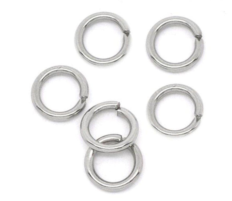 Stainless Steel Jump Rings 6mm x 0.9mm - Open 20 Gauge - 500 Rings - SS006