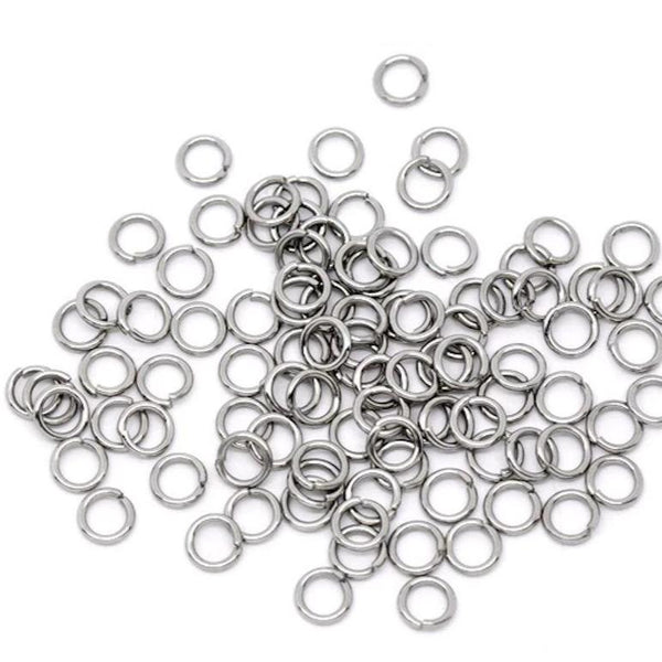 Stainless Steel Jump Rings 6mm x 0.9mm - Open 20 Gauge - 500 Rings - SS006