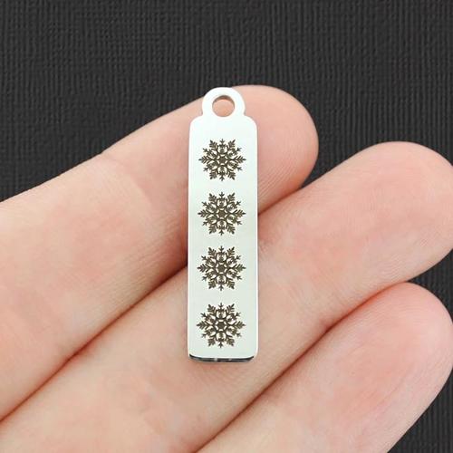 Snowflakes Stainless Steel Charms - BFS015-7117