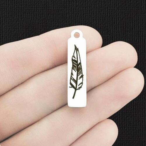 Feather Stainless Steel Charms - BFS015-7171