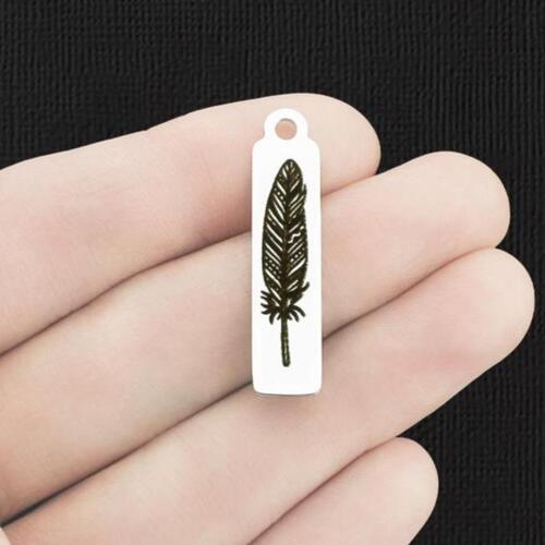 Feather Stainless Steel Charms - BFS015-7173