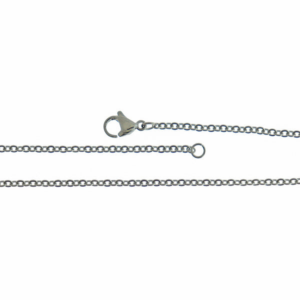Stainless Steel Cable Chain Necklace 19.1" - 3mm - 1 Necklace - N602