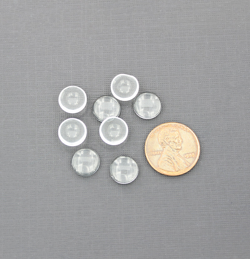 Glass Dome Cabochon Seals 10mm - 15 Pieces - Z972