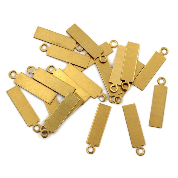 SALE Rectangle Stamping Blanks - ImpressArt Brass - 21mm x 5.2mm - 6 Tags - 25% Off - AA205